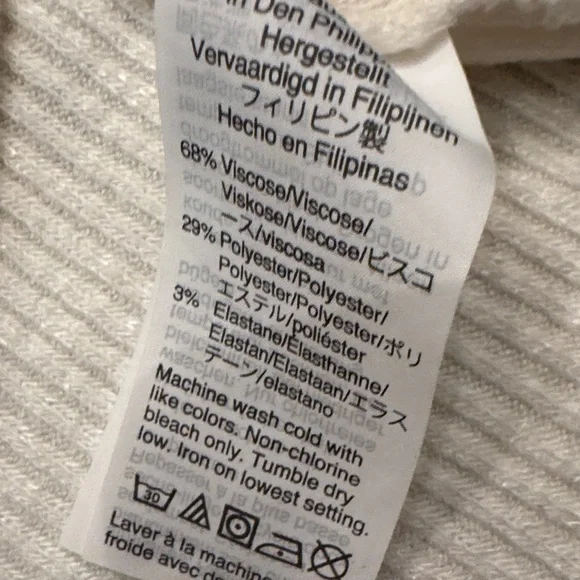 J. Crew Cream Ribbed Long Sleeve Top with Gold Buttons - Picture 6 of 8